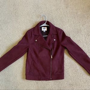 Suede-Knit Moto Jacket
